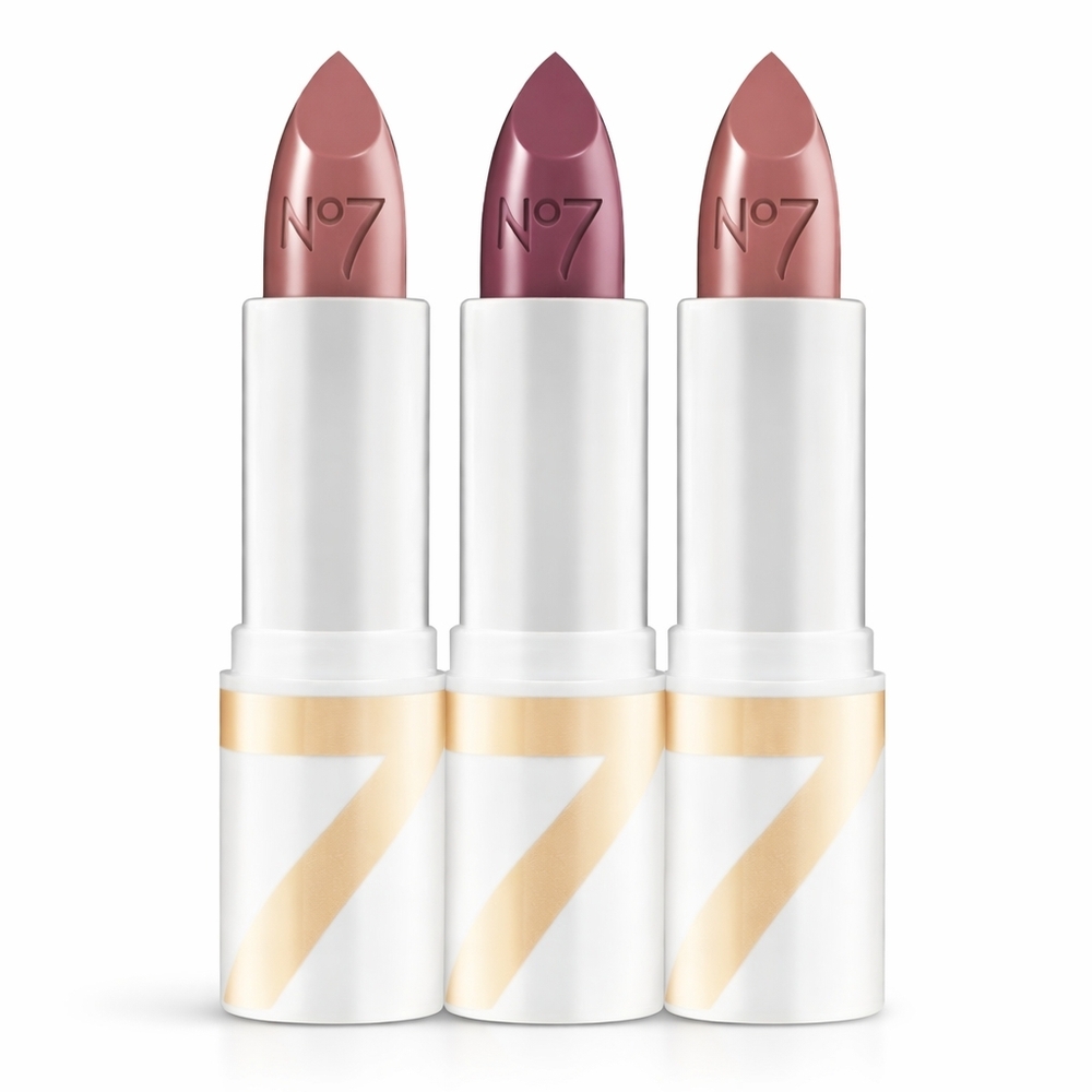 No7 Age Defying Lipstick Bundle (3) Rose Mist Sugar Plum Ginger Rose NEW